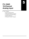 F3–16AD 16-Channel Analog Input