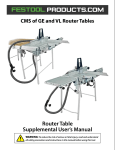 Router Table Supplemental User`s Manual