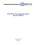 ICS-2100 Ion Chromatography System Operator`s Manual