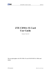 ZTE CDMA 1X Card User Guide
