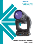 VL4000 BeamWash Luminaire User`s Manual - Vari-Lite