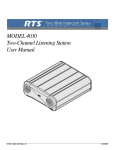 MODEL 4030 Two-Channel Listening Station User Manual