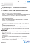 Conditions of Loan - Occupant Controlled Indoor/ Outdoor