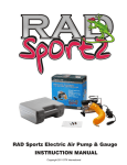 RAD Sportz Electric Air Pump & Gauge INSTRUCTION MANUAL