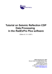 Tutorial on Seismic Reflection CDP Data Processing in the