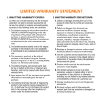 LIMITED WARRANTY STATEMENT