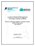 eMEVS User Manual - Louisiana Medicaid