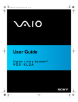 VGX-XL2A User Guide - Manuals, Specs & Warranty