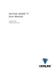 Verilink QUAD T1 User Manual