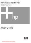 HP Photosmart R967 User`s Manual