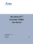 MicroNode I/O DeviceNet COMBO User Manual