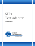 SFP+ Test Adapter - Wilder Technologies