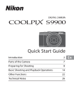 Nikon Coolpix S9900 Quick Start Guide