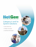 NetGen Mini Catalog - PanGen Structured Cabling Solutions