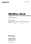 MDS-JE470 - MiniDisc Community Page