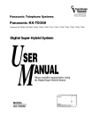 Panasonic KX-TD308 Digital Super Hybrid System User Manual