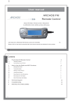 ARCHOS FM Remote Control User manual