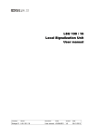 LSU 100 / 16 Local Signalization Unit User manual