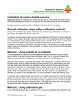 Calibration of carbon dioxide sensors General