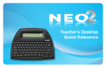 Teacher`s Desktop Quick Reference