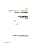 SSA Security System Analyzer USER MANUAL
