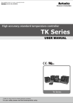 Autonics TK Series Temperature Controller Manual PDF