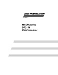 MACH Series DT3154 User`s Manual