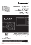 Panasonic Lumix DMC-FX3 User Guide Manual pdf