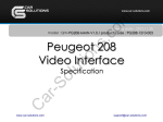 Video Interface for Peugeot 208 User Manual