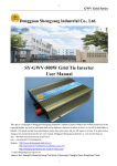SY-GWV-500W Grid Tie Inverter User Manual