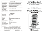User Manual for Standing beds