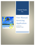User Manual: Invoicing Application