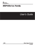 MSP430x1xx Family User`s Guide (Rev. F)