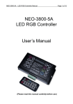 NEO-3800-5A LED RGB Controller User`s Manual