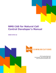 NMS CAS for Natural Call Control Developer`s Manual