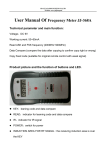 User Manual Of Frequency Meter JJ-368A Technical parameter and