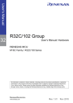 R32C/102 Group User`s Manual: Hardware