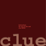 Instructions for use of clue and clue BASIC - Clue
