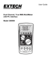 User Guide Dual Channel, True RMS MultiMeter with PC interface