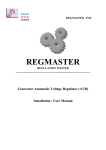 Regmaster Reg6 AVR Manual