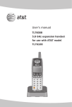 AT&T TL76008 Expansion Handset User`s Manual