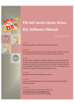 PIO-821 Series Classic Driver DLL Software Manual
