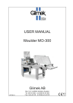 USER MANUAL Moulder MO-300