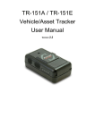TR-151A / TR-151E Vehicle/Asset Tracker User Manual