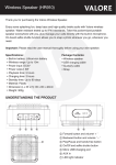 HR910 Wireless Speaker User Manual