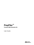 PrepFiler Forensic DNA Extraction Kit User Guide (PN 4390932B)