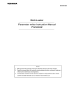Multi-Loader Parameter writer Instruction Manual PWU003Z