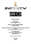 Infinity 600CF Instruction Manual