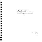 LEC LW400, LW400A Series AWG Remote Programmers