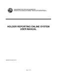 holder reporting online system user manual